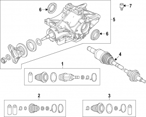 Right rear axle drive for Mazda CX-90 24-26 PHEV