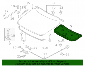 Mazda CX-50 23-26 Hood Insulation