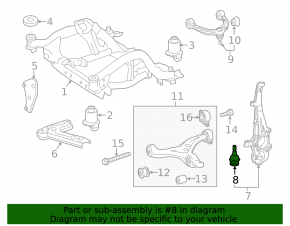 Front left ball joint Mercedes GLS-class X166 13-19