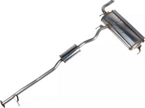 Rear muffler with barrels Nissan Rogue 14-20 with catalytic converter, dented