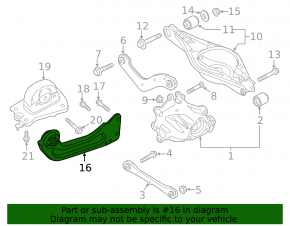 Rear left longitudinal control arm Volvo XC40 19-26