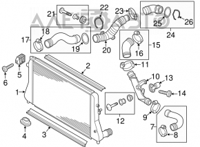 Intercooler pipe, right lower, VW CC 08-17