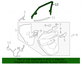 Door frame inner rear right Chevrolet Bolt EUV 22-23