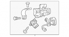 Ignition switch Mitsubishi Outlander 14-21 with contact group