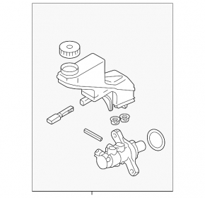 Mitsubishi Outlander 22-25 2.5 Master Brake Cylinder with Reservoir