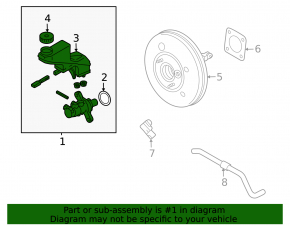 Mitsubishi Outlander 22-25 2.5 Master Brake Cylinder with Reservoir
