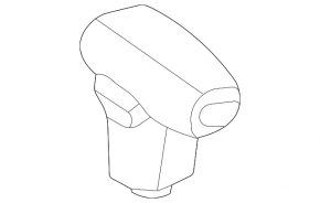 Hyundai Elantra 21-23 automatic transmission knob, dark gray rubber with black leather cover, broken mount, crack in the frame