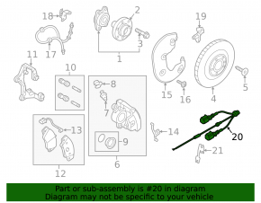 ABS sensor wire front left Audi A6 C7 12-18