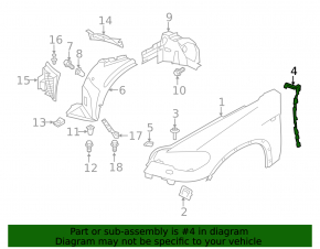 Right door-wing seal for BMW X5 E70 07-13