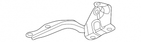 Right hood hinge for Lexus RZ 23-26