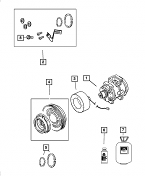 Dodge Durango 12-13 5.7 Air Conditioning Compressor Under Rear Row Heater