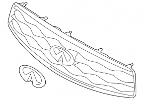 Radiator grill grill Infiniti QX70 15-16