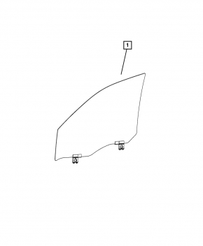 Glass front left door Jeep Compass 17-