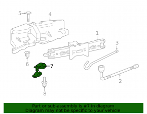Spare Tire Mounting Mechanism Acura MDX 14-20