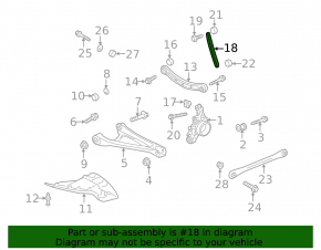 Rear left transverse control arm Audi Q7 4L 10-15