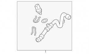 Lower cooling pipe VW Touareg 13-16 3.0TDI