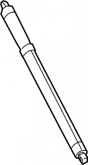 Shock absorber of the trunk door left Infiniti JX35 QX60 16-20 electric, broken fastening