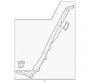 Right lower rear pillar trim for Mercedes C-class W205 15-21, black, under the airbag
