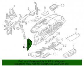 Mercedes H247 GLA 20-26 black left side panel trim
