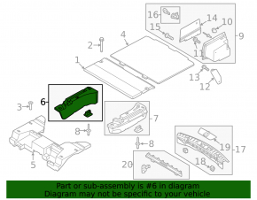 Foam trunk right Ford Explorer 13-19 police