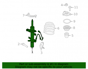 Shock absorber front right Lincoln MKC 15-19 electric