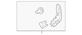 Rear bumper mount right on the wing Ford Edge 15-18 prerest