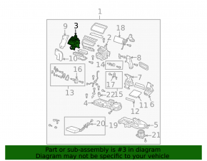 Bare air conditioner housing, left side of Mazda6 2003-2008