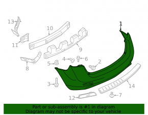 Bare rear bumper for Nissan Murano z51 2009-2014