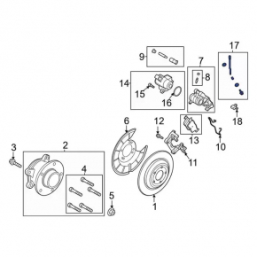 Brake hose rear left Ford Escape MK4 22-