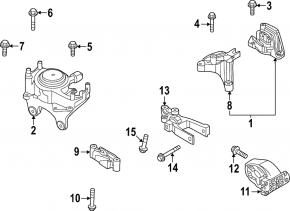 Engine mount left Nissan Rogue 22-23 1.5T