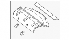 Rear shelf Mercedes CLA 14-19 black