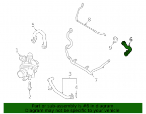 Lower cooling pipe BMW Z4 12-16 2.0T, manual transmission