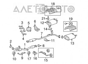 Exhaust line middle part Lexus ES350 07-12