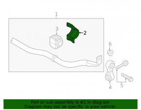 Rear stabilizer mounting bracket left Audi Q3 8U 15-18