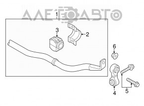 Rear stabilizer mounting bracket left Audi Q3 8U 15-18