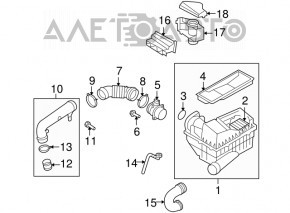 Air intake front part VW Jetta 16-18 USA 1.4T