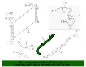 Upper cooling pipe Nissan Maxima A36 16-17