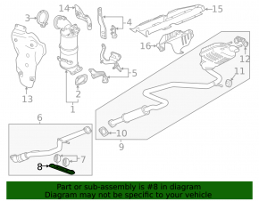 Front muffler mounting bracket Chevrolet Malibu 16-