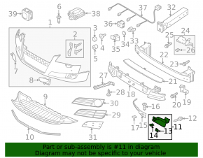 Right front bumper mudguard for Audi A8 10-18