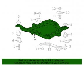 Front subframe Acura MDX 07-09 rusty, microcracks 2 S/B