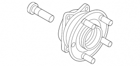 Front left hub Hyundai Sonata 15-19