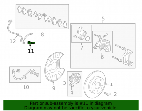 ABS sensor rear left Acura MDX 17-20 rest