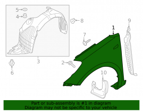 Front right wing Kia Forte 4d 14-18