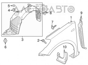 Front right wing Kia Forte 4d 14-18