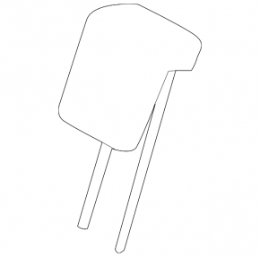 Rear left headrest, 3rd row, Toyota Highlander 14-19, beige leather, black stitching, cleanable