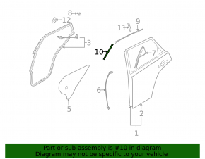 Infiniti FX35 FX45 03-08 rear right side door trim
