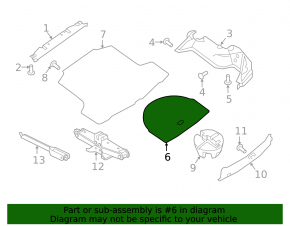 Trunk floor base Nissan Maxima A36 16-23