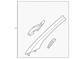 Hyundai Tucson 22-25 grey upper left front pillar trim