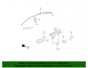 Front left airbag sensor for Toyota Solara 2.4 04-08