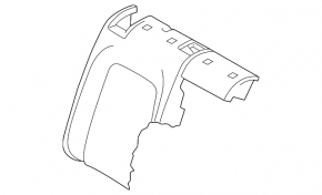 Rear seat back trim, 2nd row, right, Audi A3 8V 17-20 4d, black leather